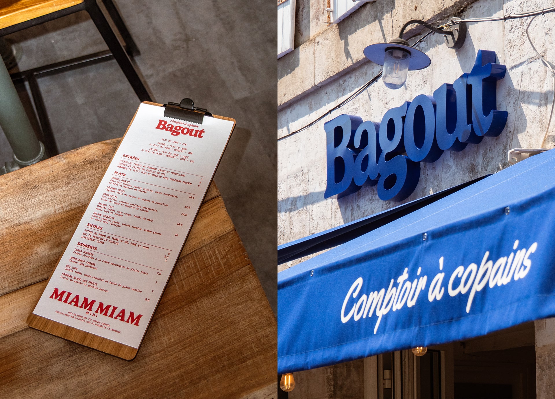 Bagout : branding of a bistrot in La Rochelle © Pierre d'Alteroche
