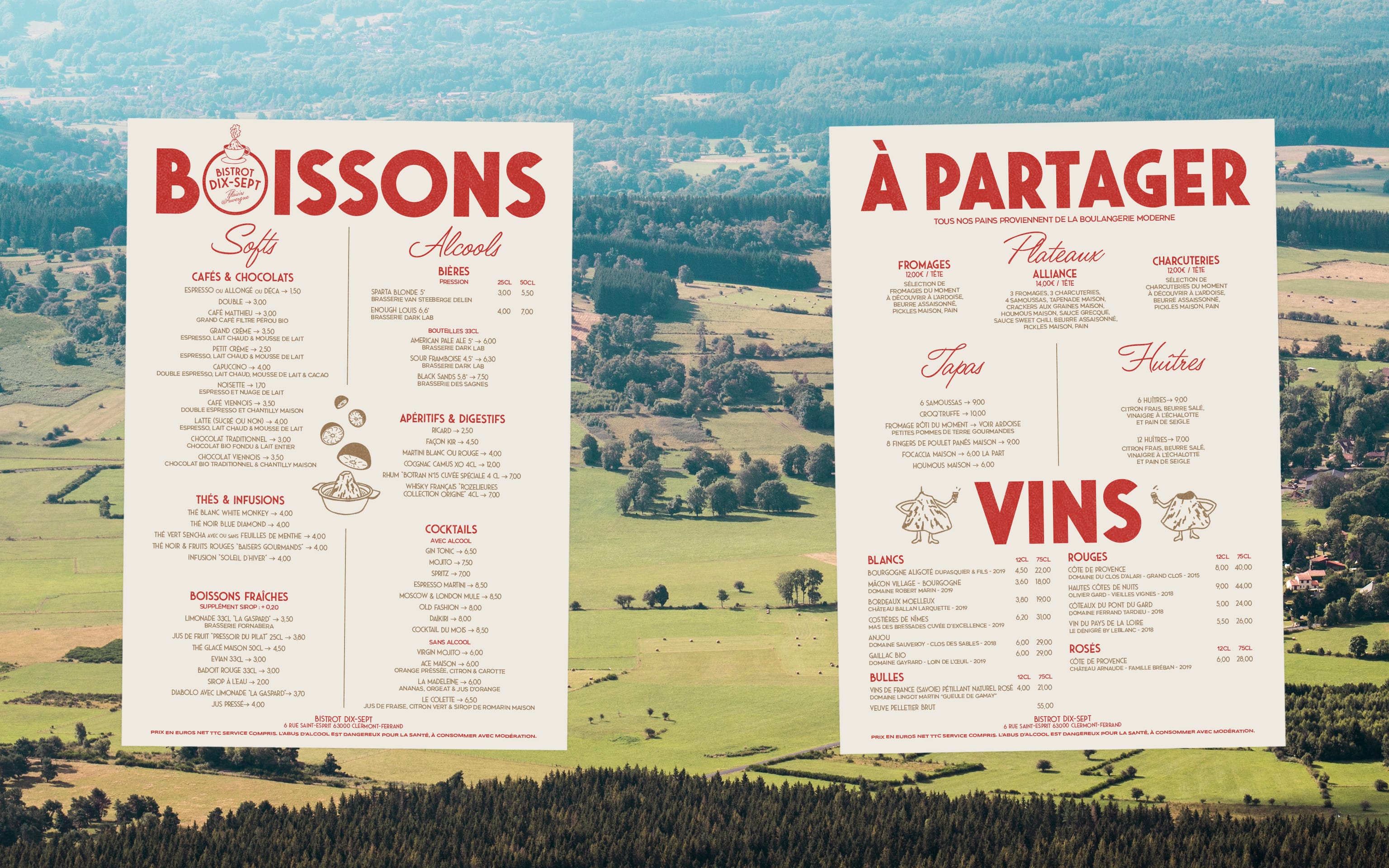 Bistrot 17 : branding of a bistrot in Auvergne © Pierre d'Alteroche