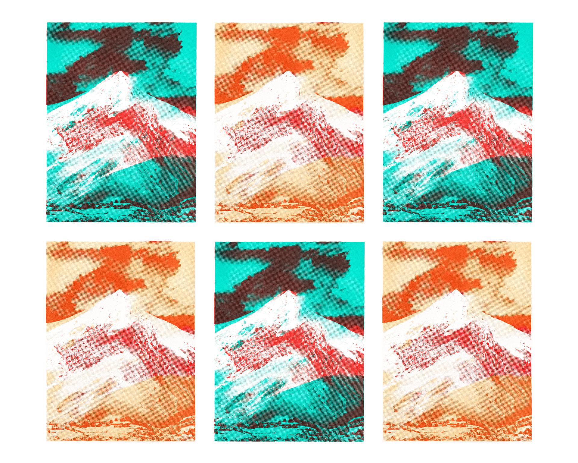 Photography and screen printing about high french landscapes © Pierre d'Alteroche