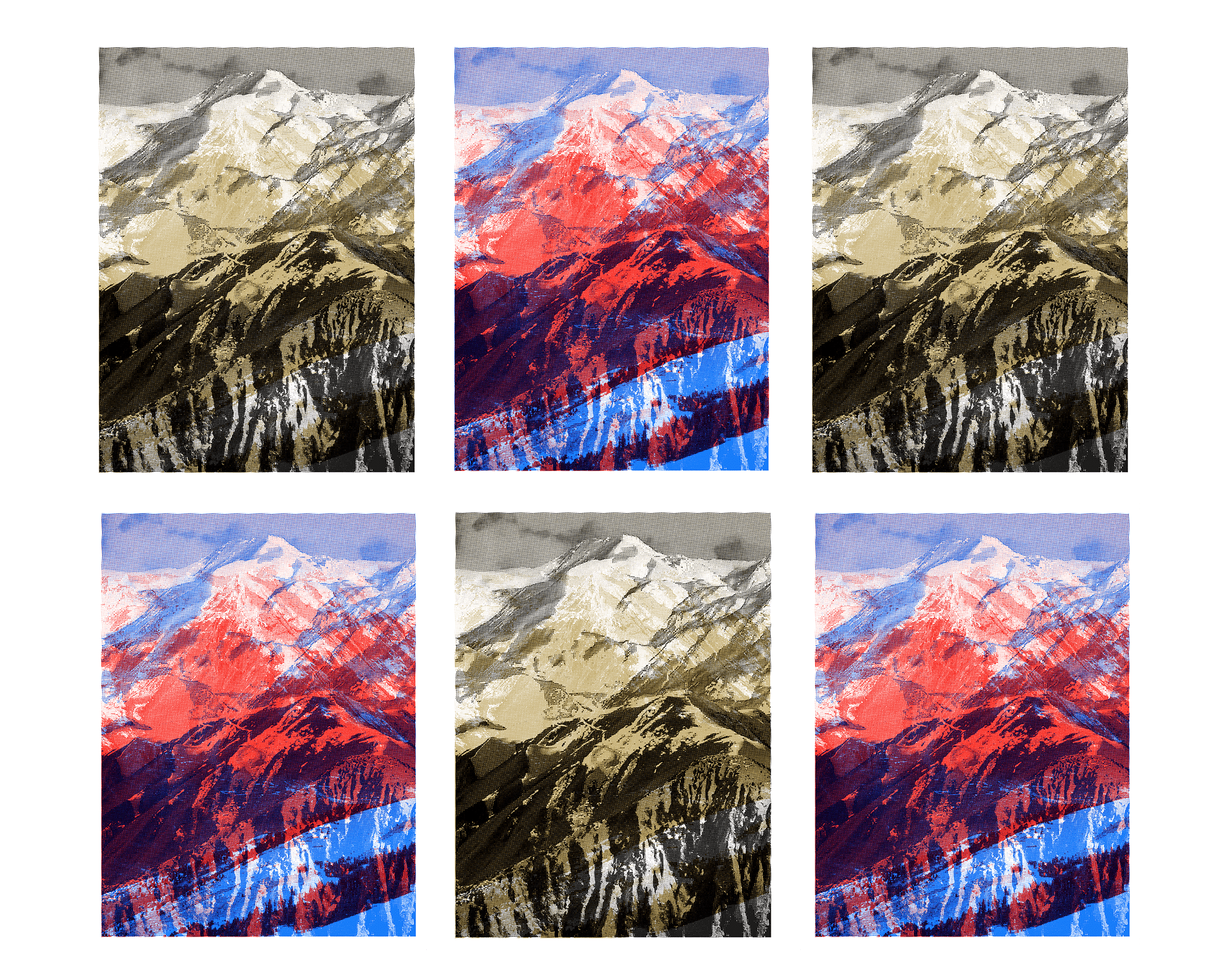 Photography and screen printing about high french landscapes © Pierre d'Alteroche