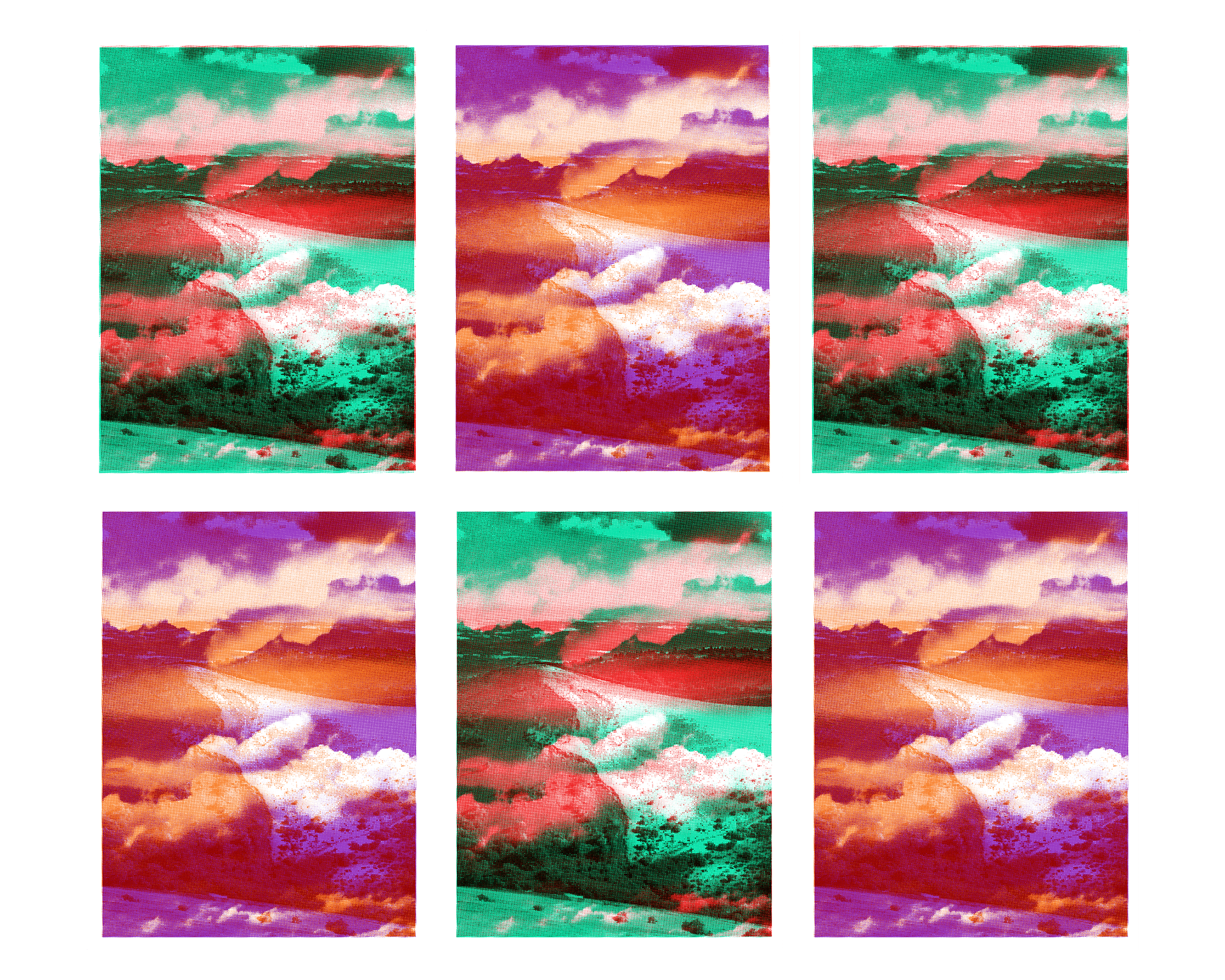 Photography and screen printing about high french landscapes © Pierre d'Alteroche