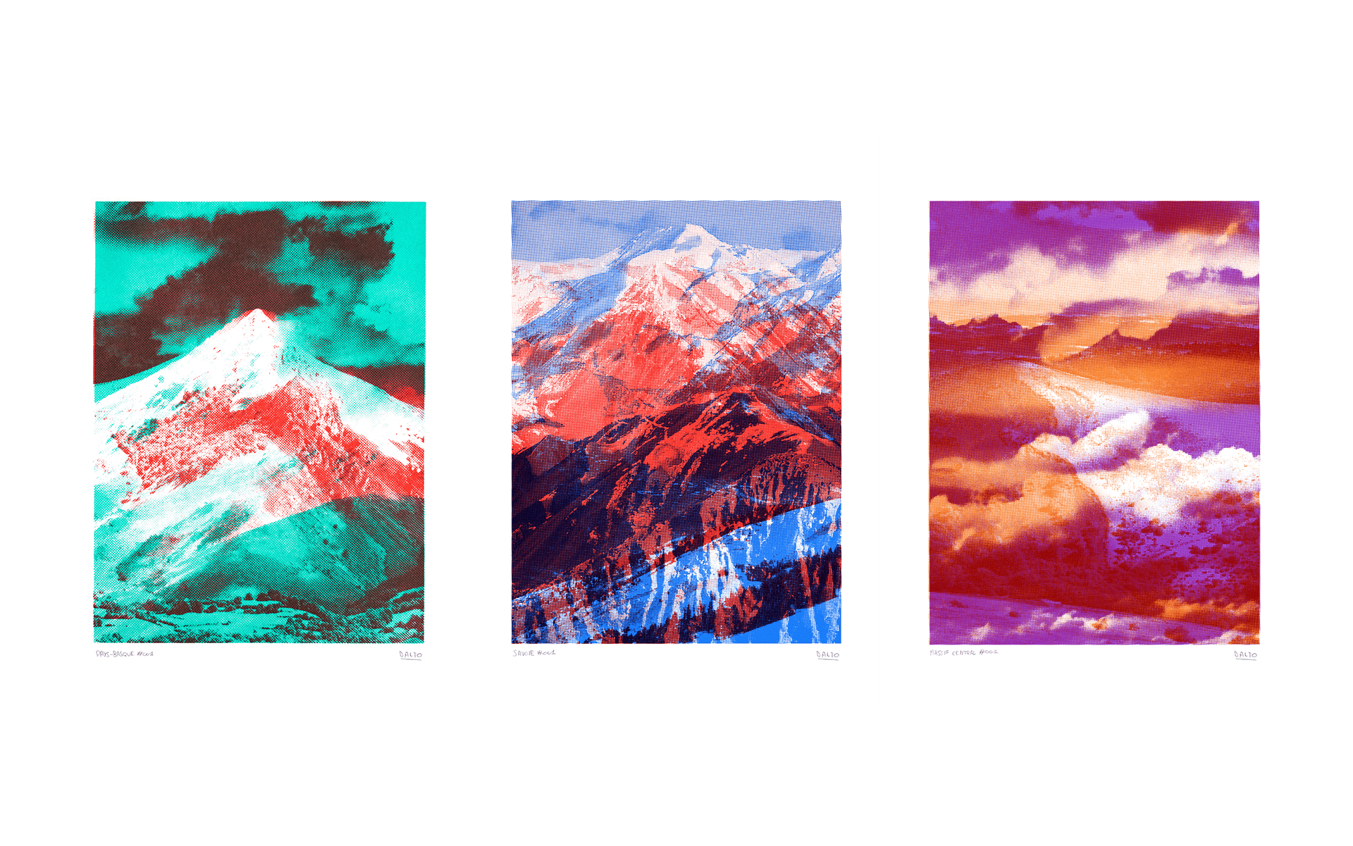 Photography and screen printing about high french landscapes © Pierre d'Alteroche