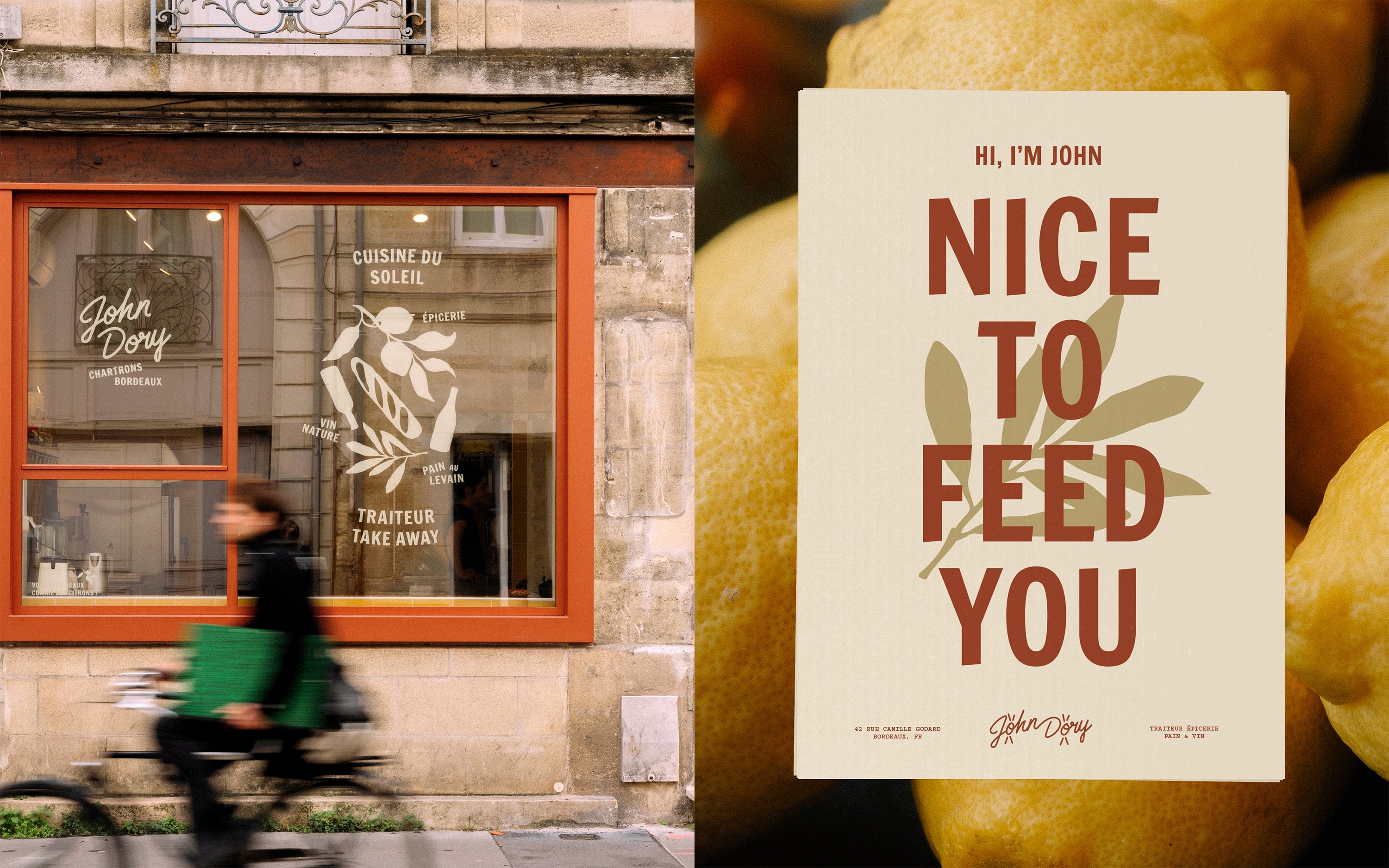 John Dory : branding of a grocery store in Bordeaux © Pierre d'Alteroche