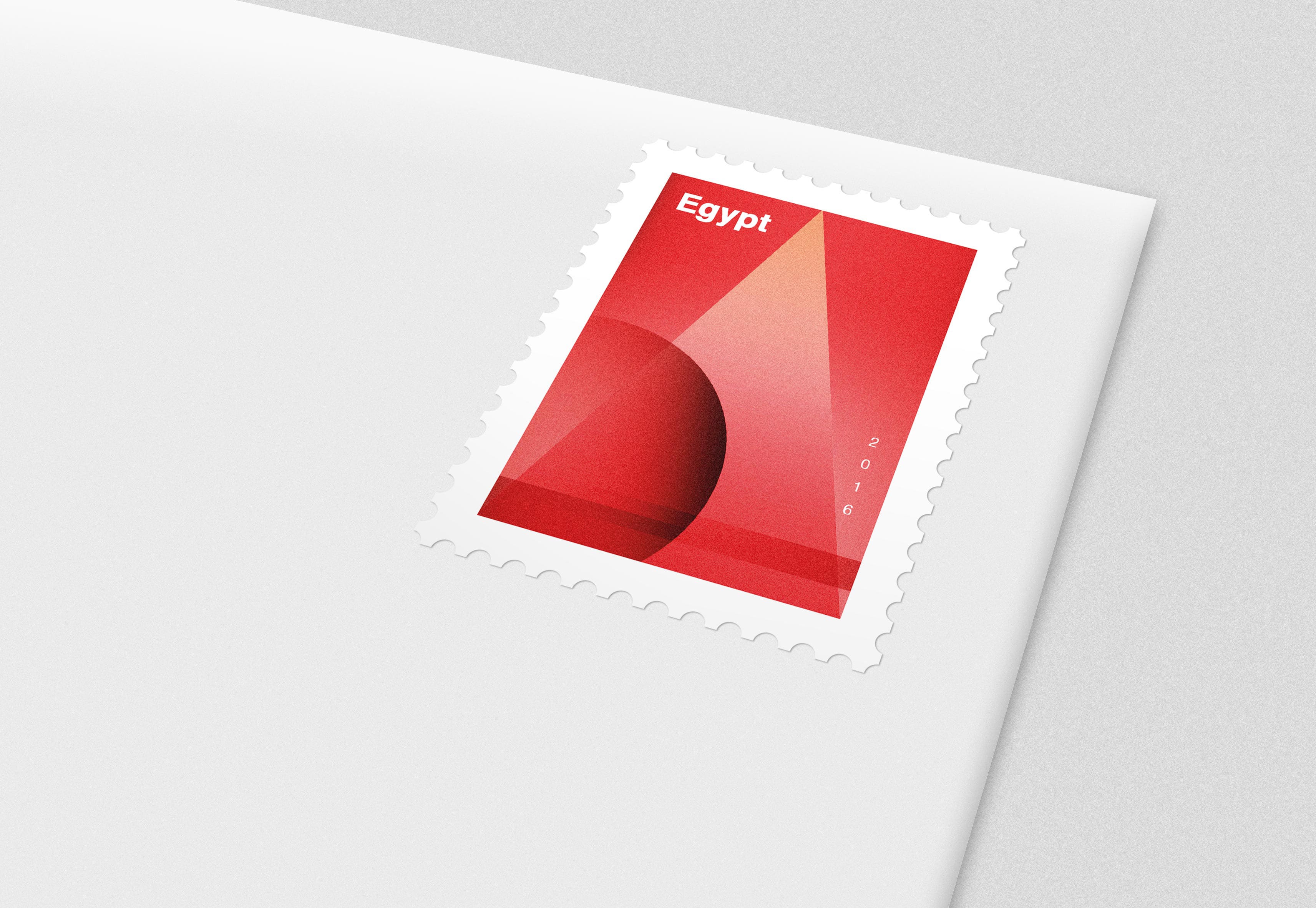 Collection of minimalist national stamps © Pierre d'Alteroche