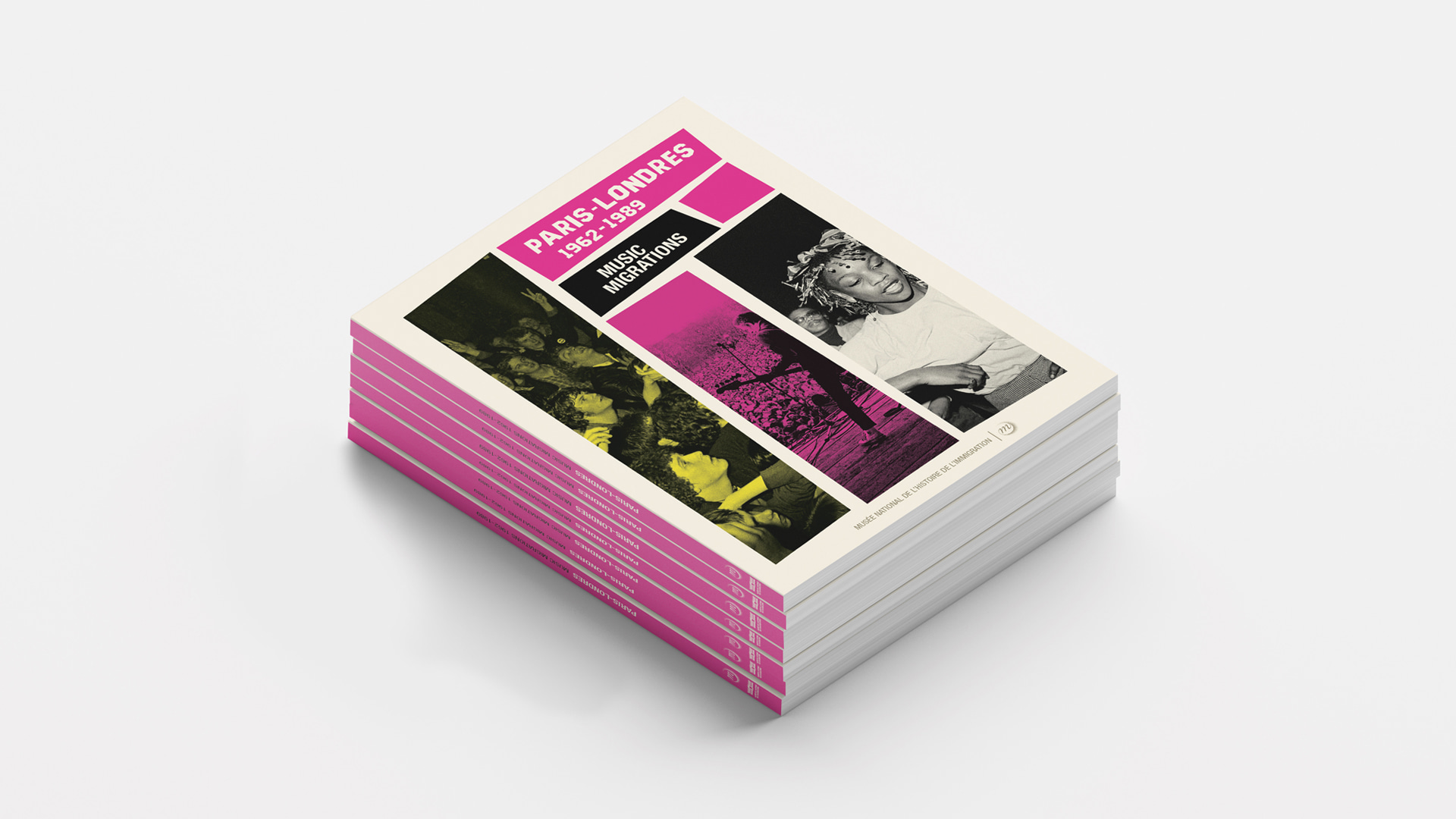 Visual communication of the exhibition Paris-Londres, Music Migrations at the Musée de l'Histoire de l'Immigration in Paris © BETC / Pierre d'Alteroche / Loïc Carrière / Pacôme Gabrillagues