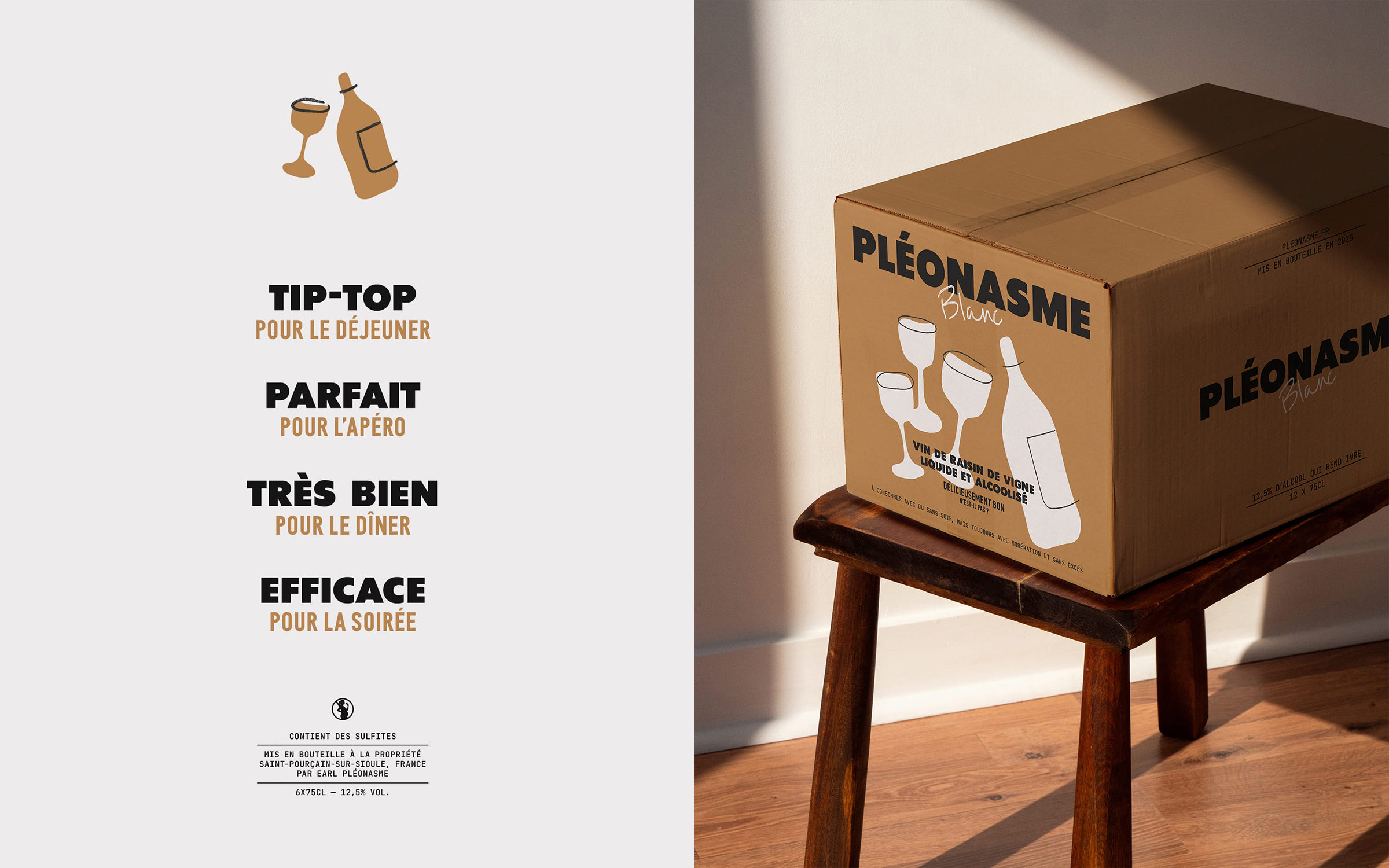 Plenoasme : branding and packaging of a wine brand © Pierre d'Alteroche