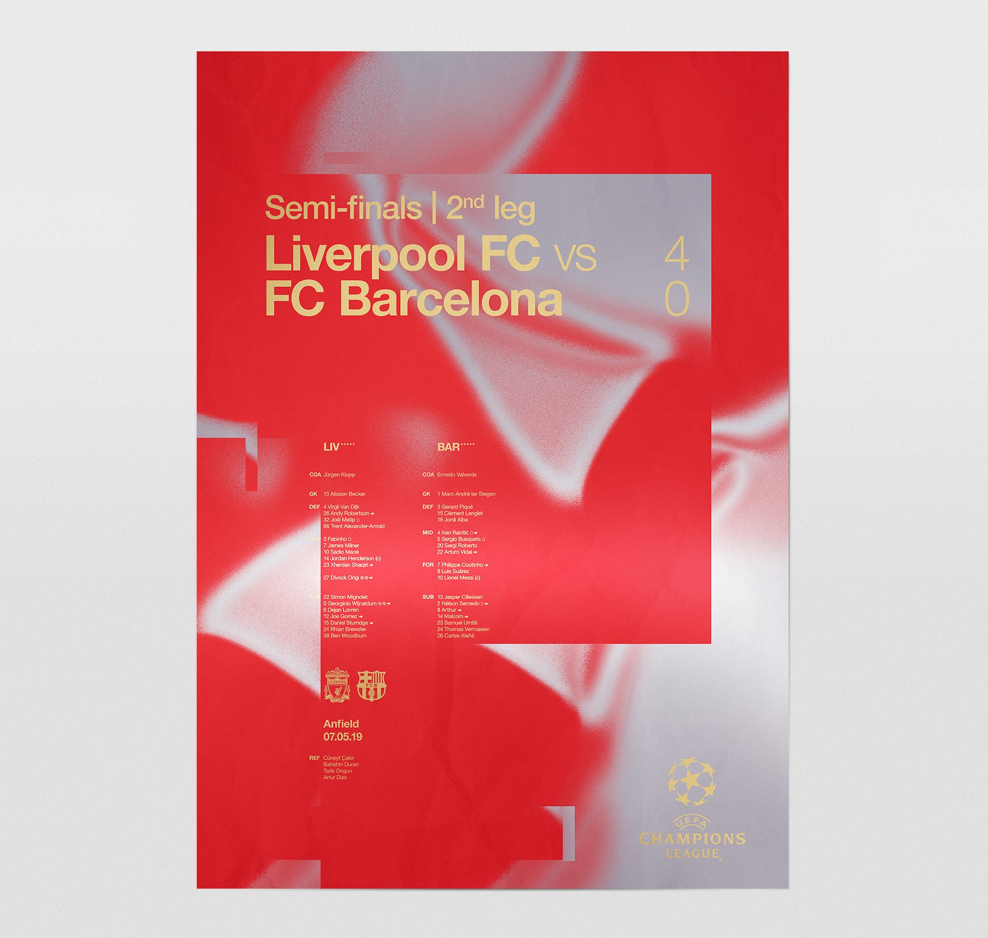 UEFA Champions League 2018-2019 posters © Pierre d'Alteroche