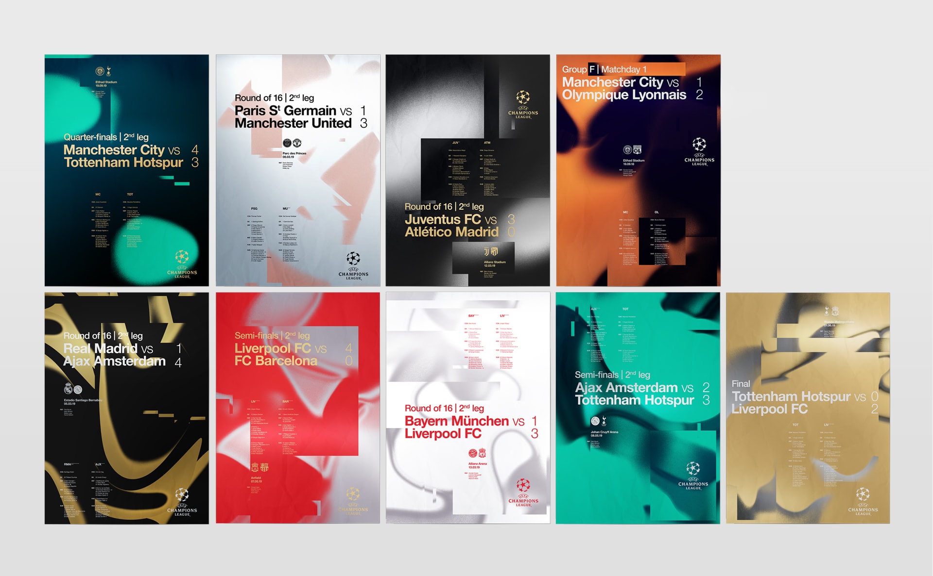 UEFA Champions League 2018-2019 posters © Pierre d'Alteroche