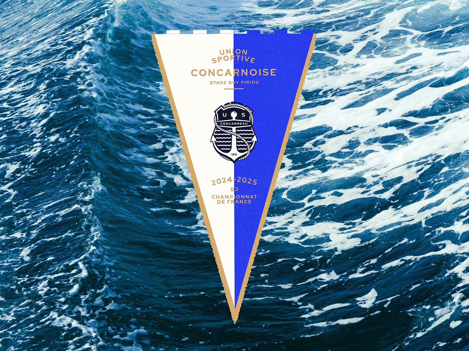 US Concarneau : branding of a football club in Bretagne © Pierre d'Alteroche