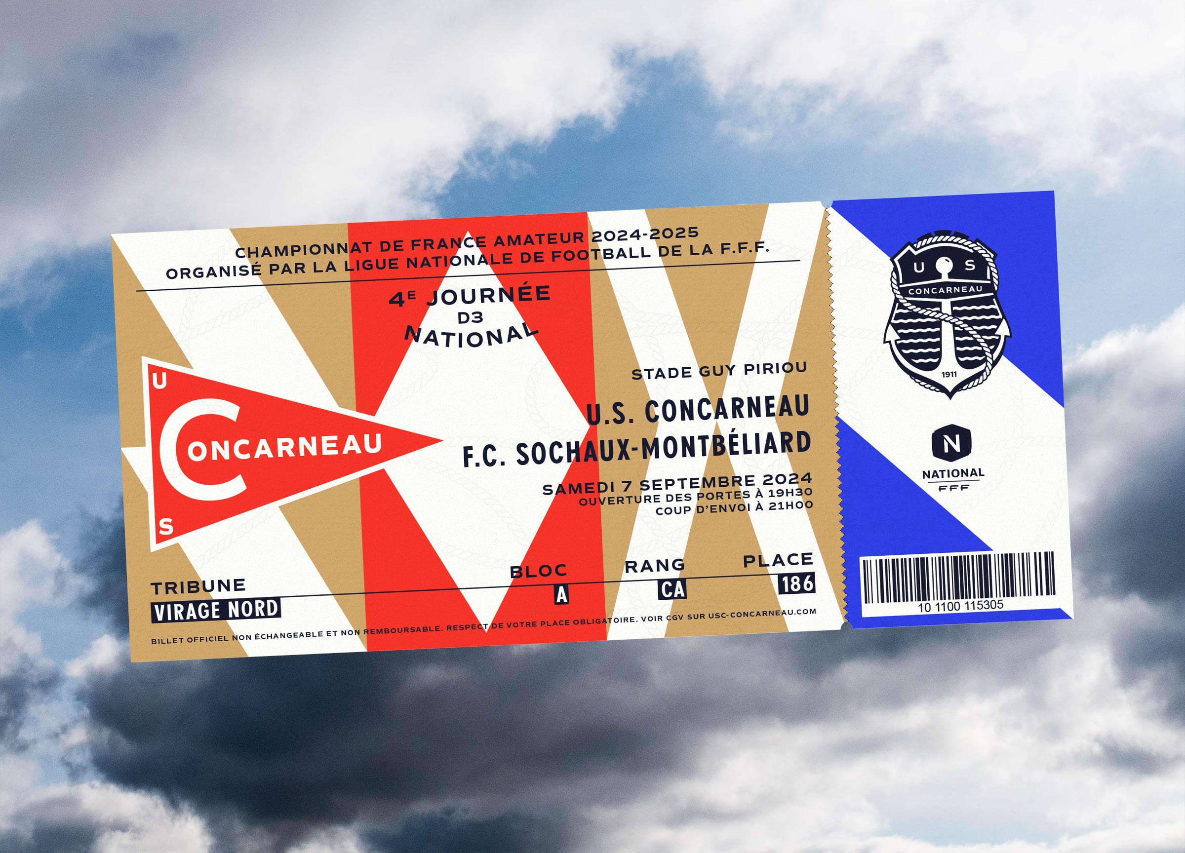 US Concarneau : branding of a football club in Bretagne © Pierre d'Alteroche