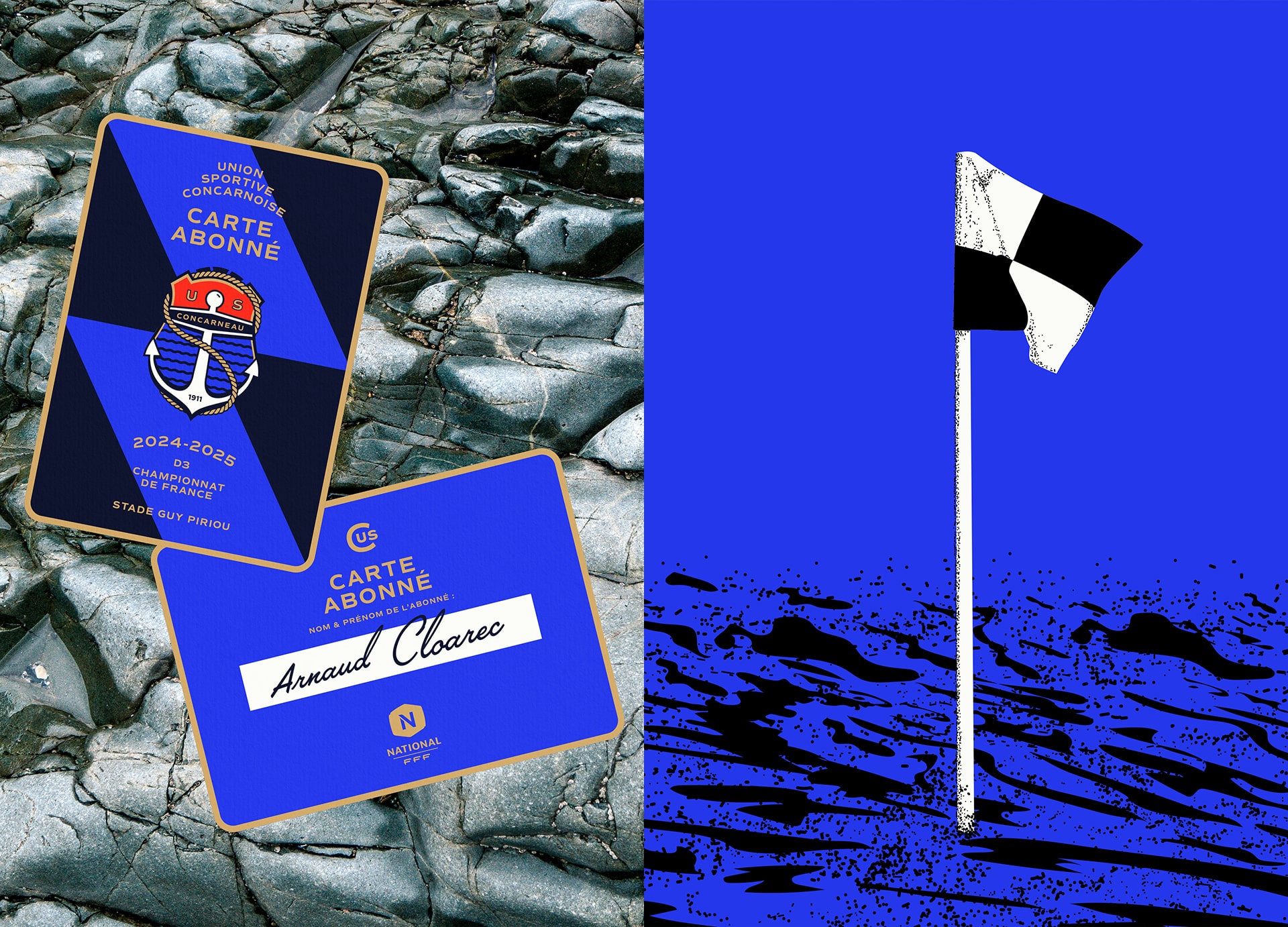 US Concarneau : branding of a football club in Bretagne © Pierre d'Alteroche