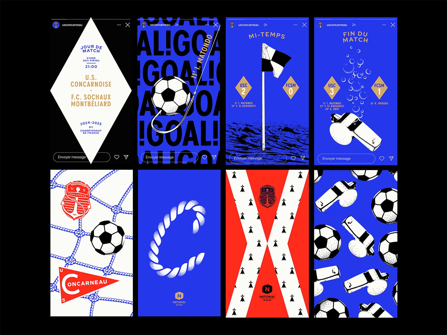 US Concarneau : branding of a football club in Bretagne © Pierre d'Alteroche