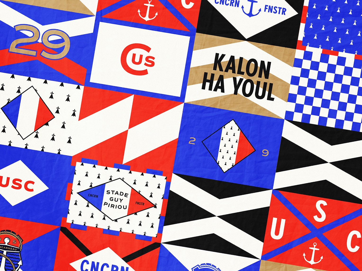 US Concarneau : branding of a football club in Bretagne © Pierre d'Alteroche