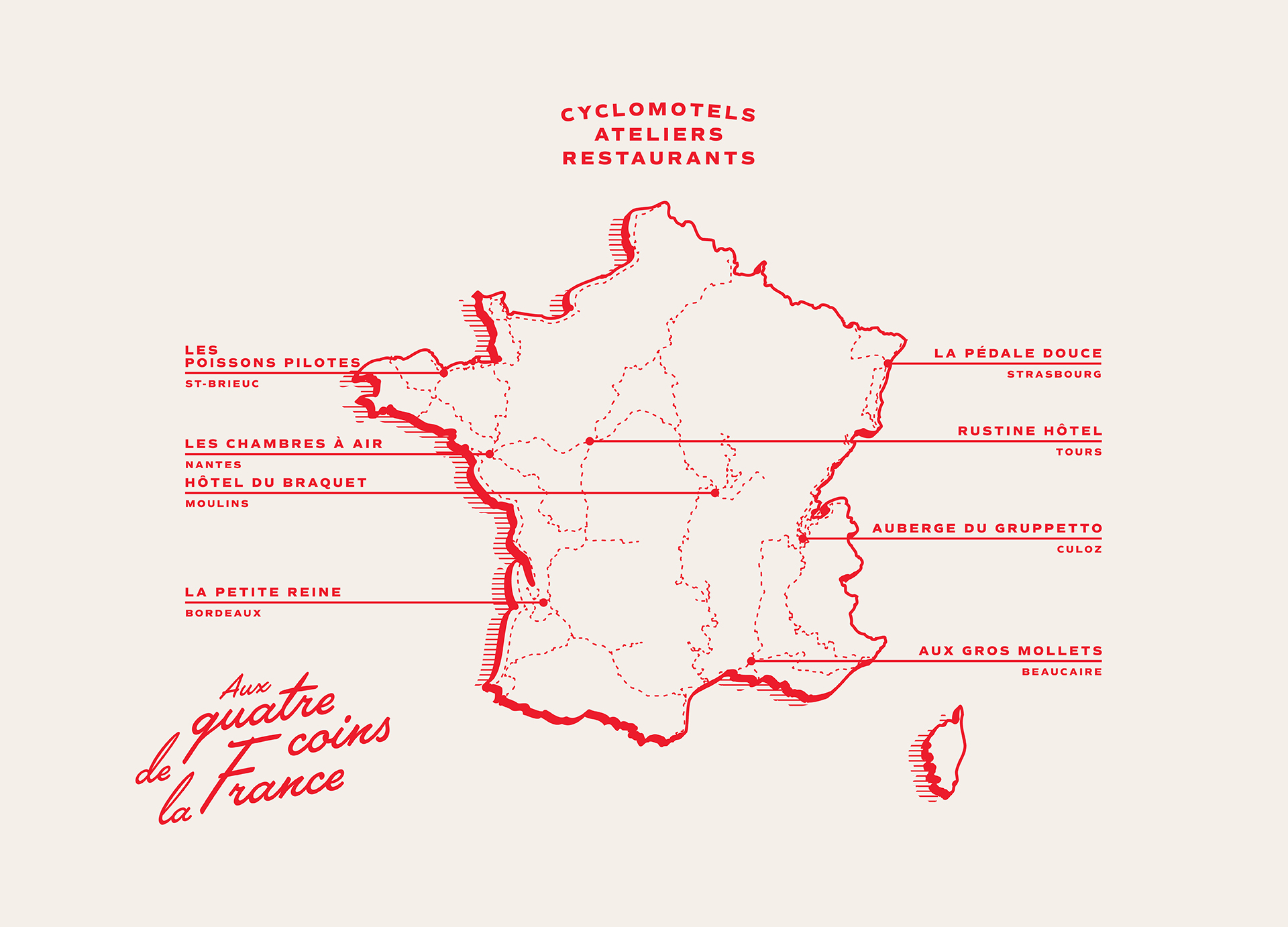 Velotel : branding of an hotel chain for cyclists in France © Pierre d'Alteroche