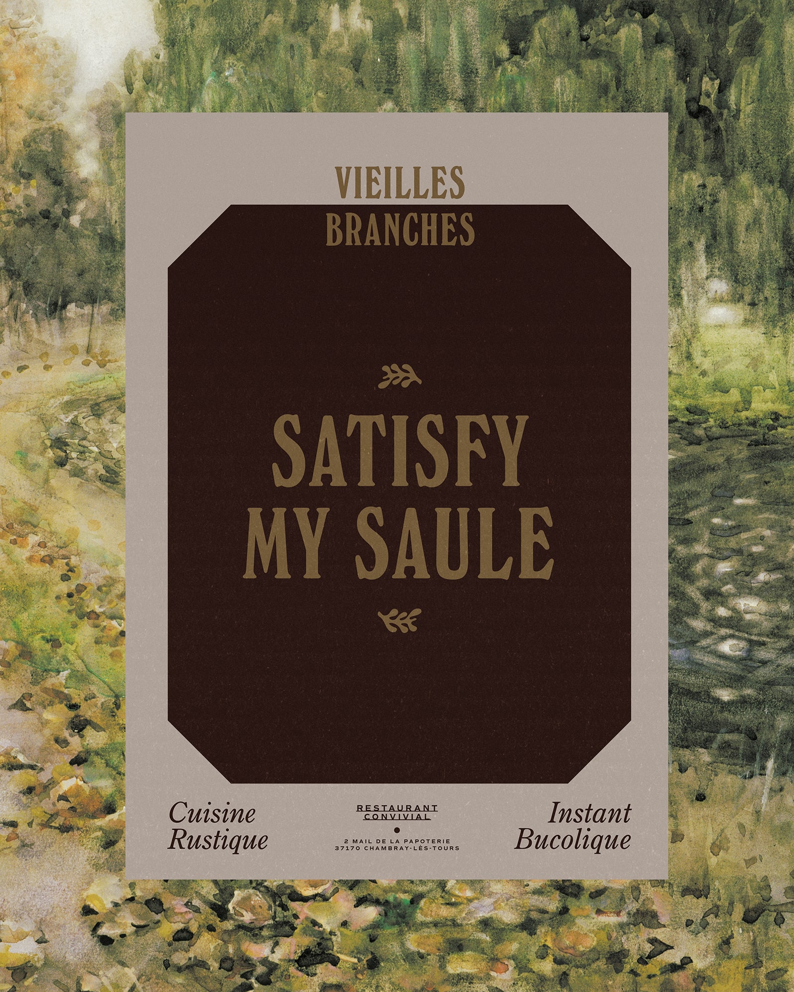 Vieilles Branches : branding of a restaurant in Chambray-les-Tours, France © Pierre d'Alteroche