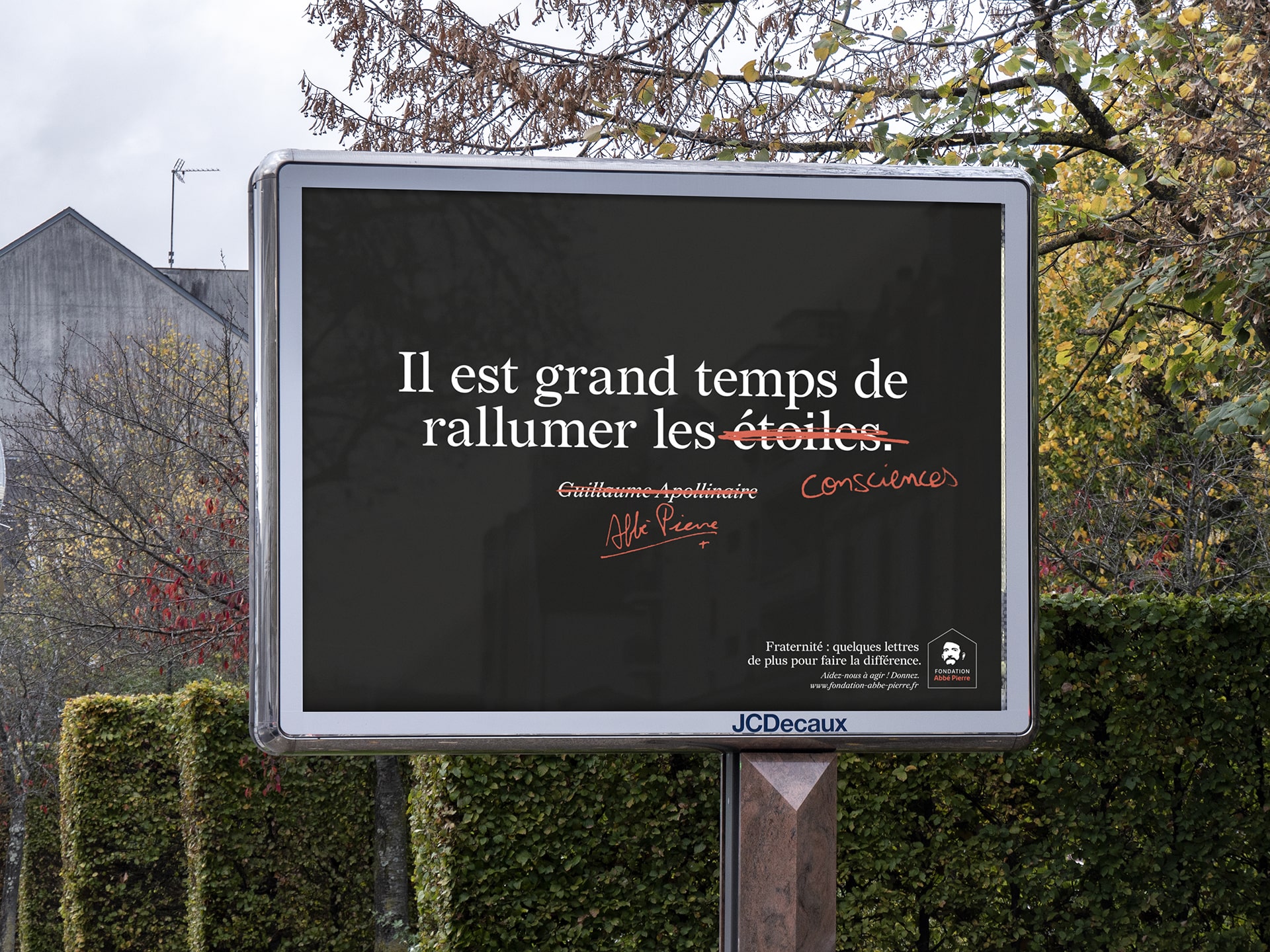 Fondation Abbé Pierre : advertising campaign © Pierre d'Alteroche