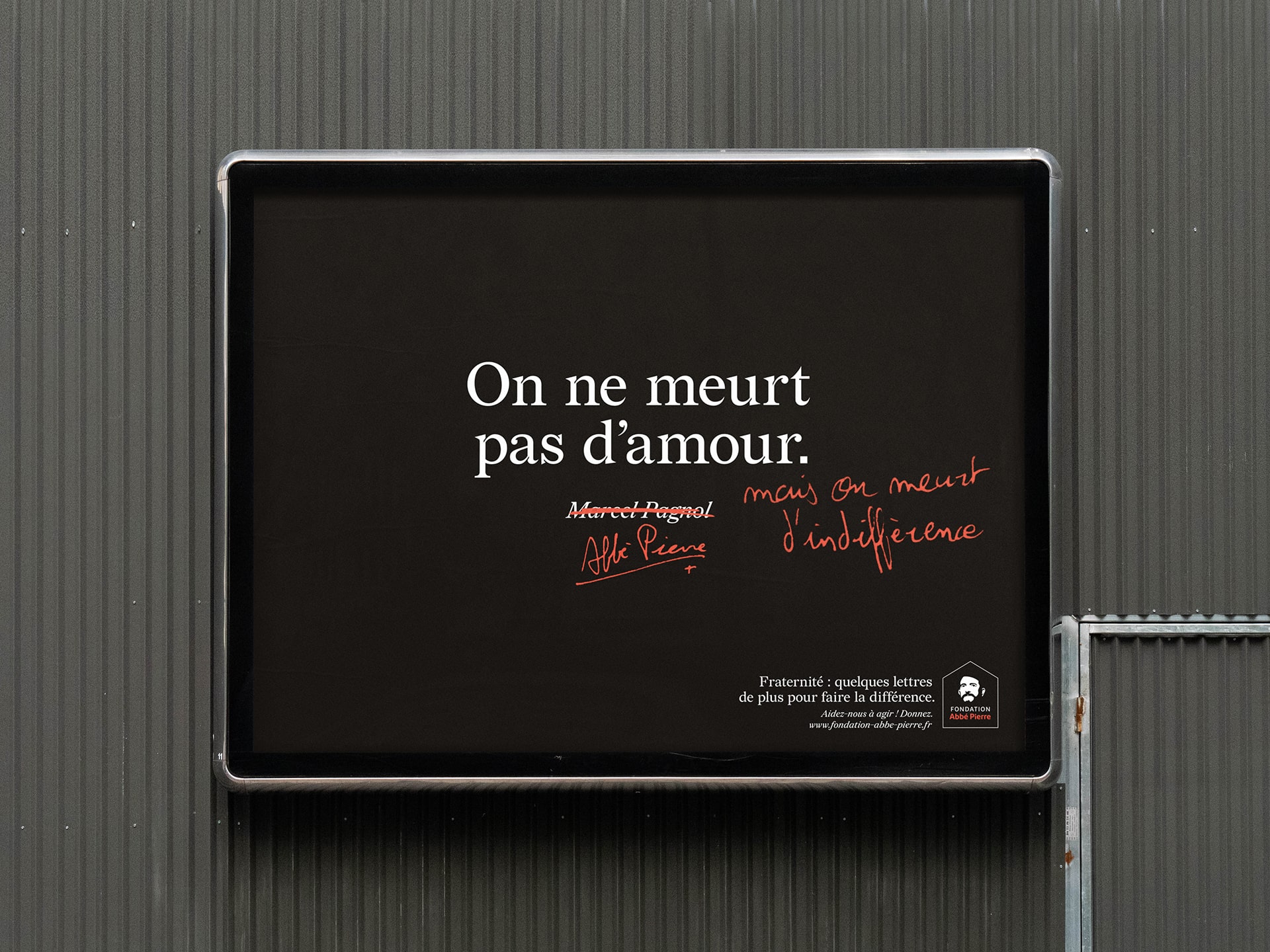 Fondation Abbé Pierre : advertising campaign © Pierre d'Alteroche