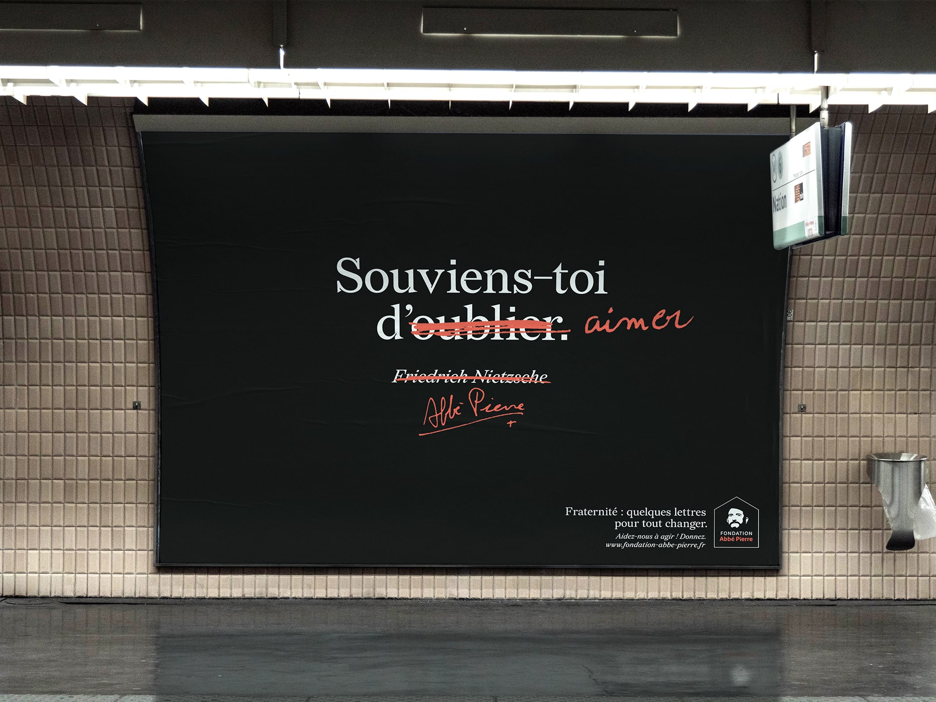 Fondation Abbé Pierre : advertising campaign © Pierre d'Alteroche