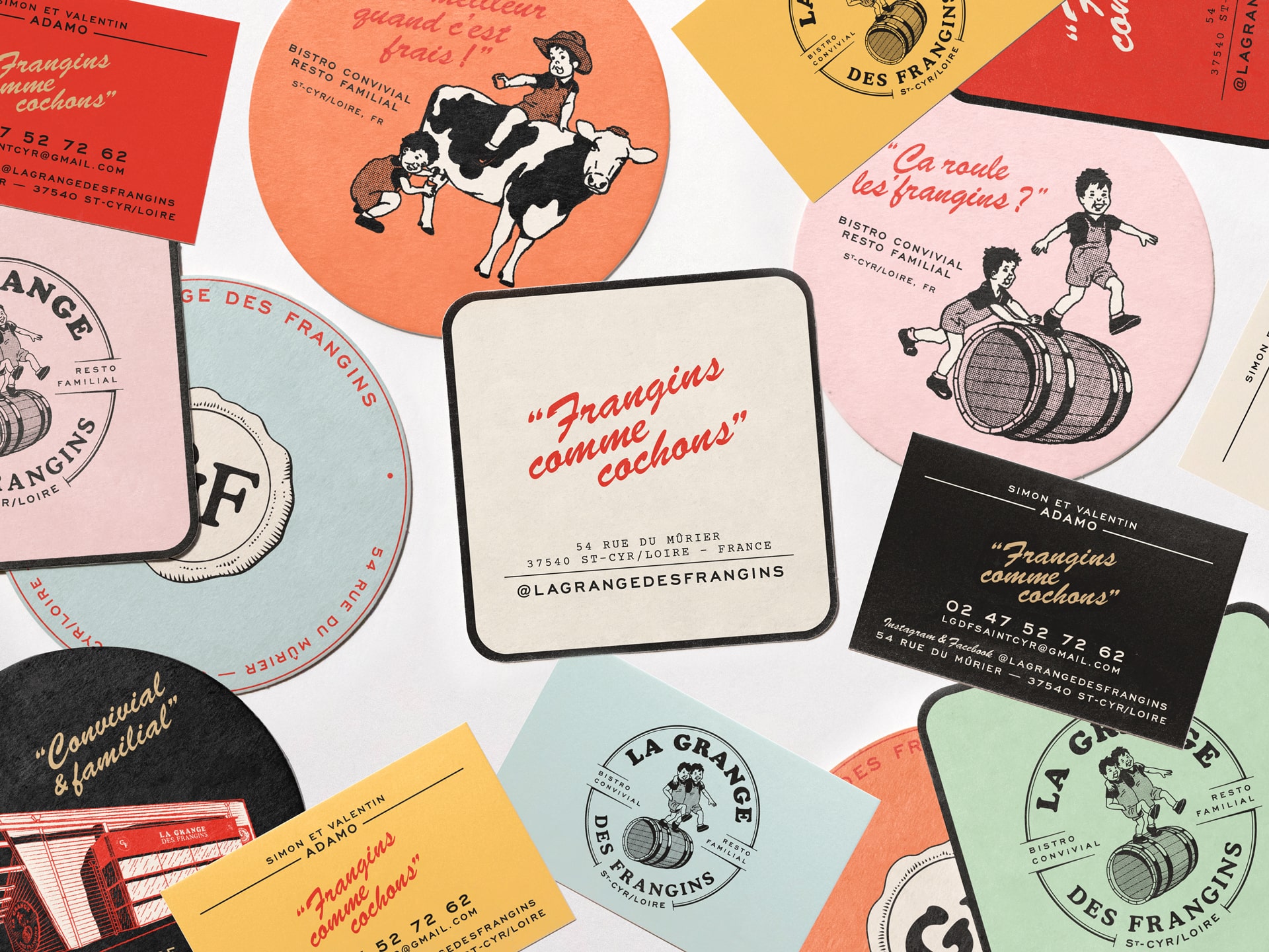 La Grange des Frangins : branding of the restaurant © Pierre d'Alteroche